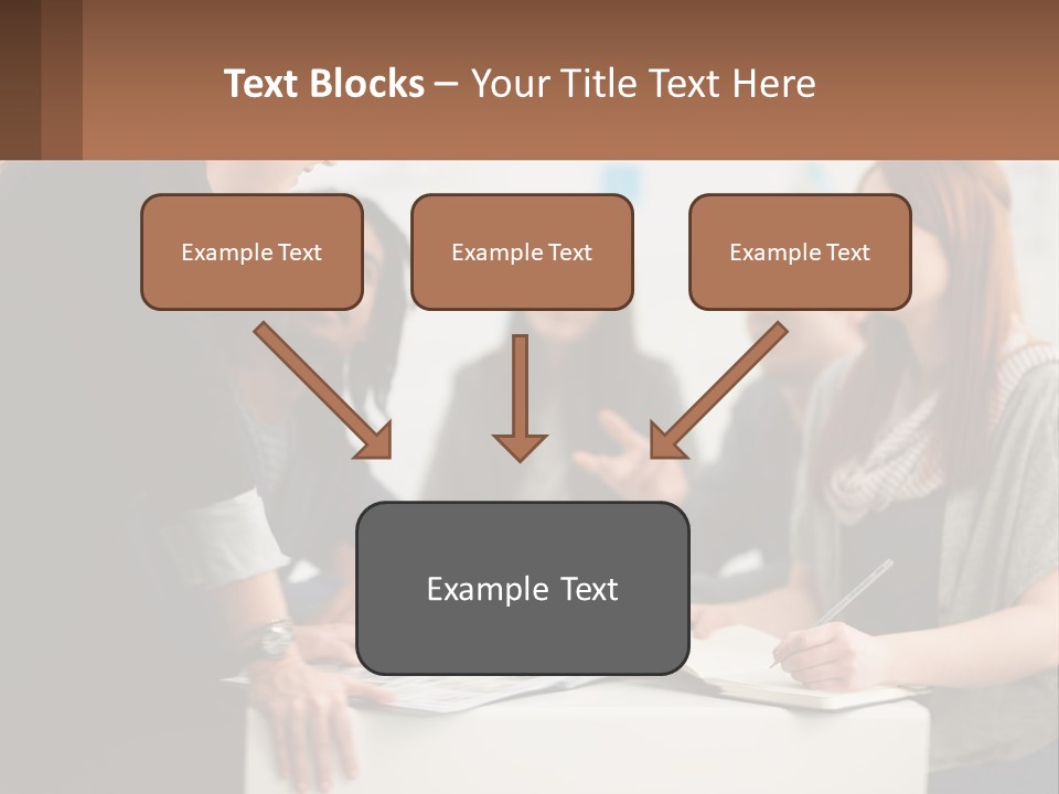 A Group Of People Sitting Around A Table Talking PowerPoint Template