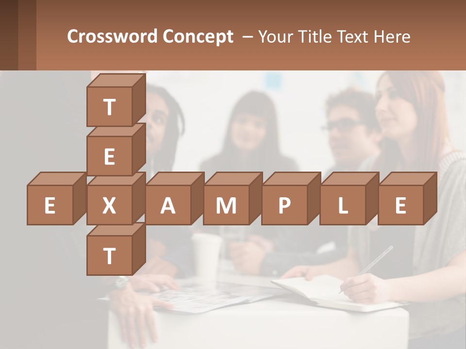 A Group Of People Sitting Around A Table Talking PowerPoint Template