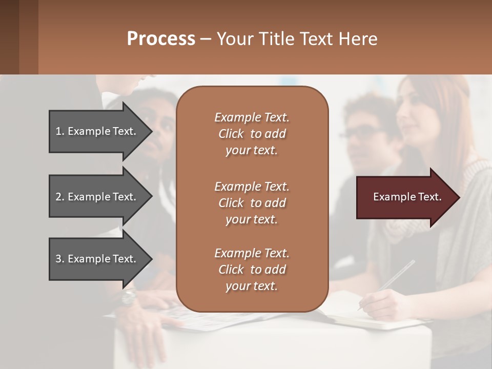 A Group Of People Sitting Around A Table Talking PowerPoint Template