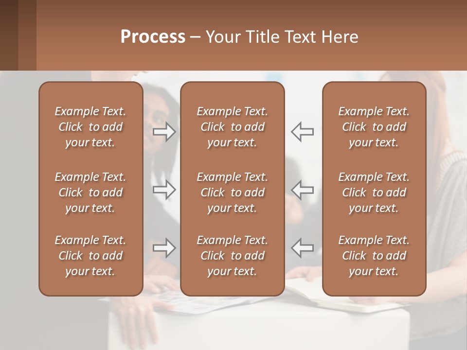 A Group Of People Sitting Around A Table Talking PowerPoint Template