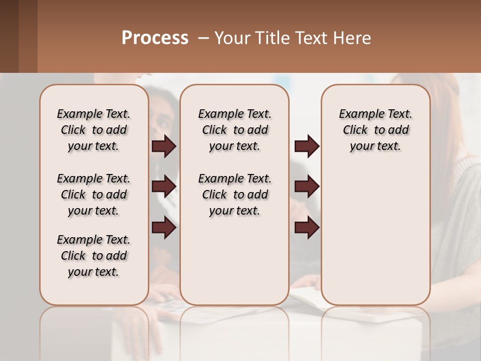 A Group Of People Sitting Around A Table Talking PowerPoint Template