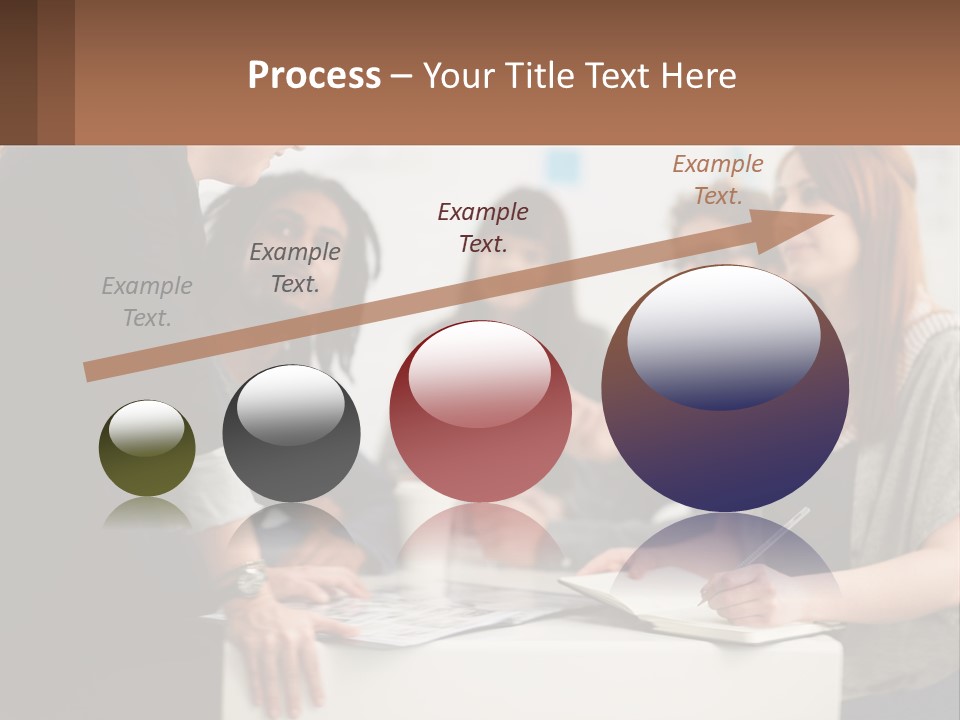 A Group Of People Sitting Around A Table Talking PowerPoint Template