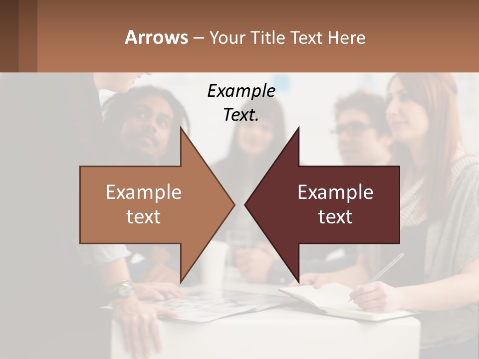 A Group Of People Sitting Around A Table Talking PowerPoint Template