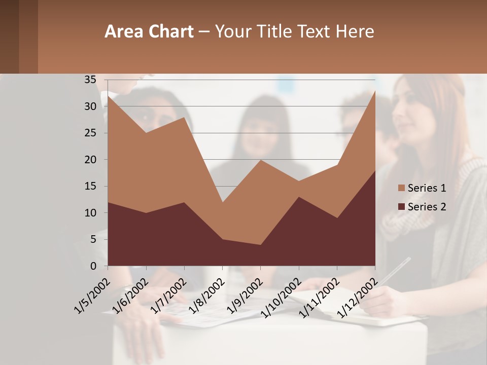 A Group Of People Sitting Around A Table Talking PowerPoint Template