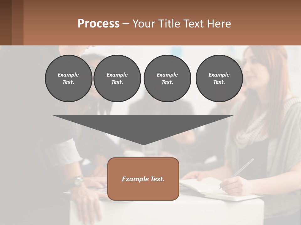 A Group Of People Sitting Around A Table Talking PowerPoint Template