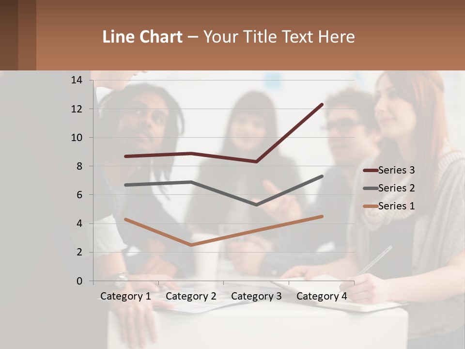 A Group Of People Sitting Around A Table Talking PowerPoint Template