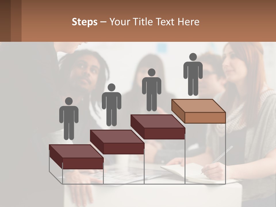 A Group Of People Sitting Around A Table Talking PowerPoint Template