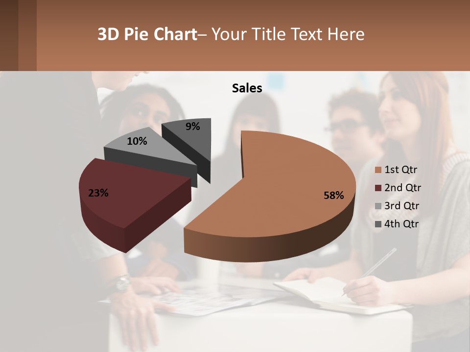 A Group Of People Sitting Around A Table Talking PowerPoint Template