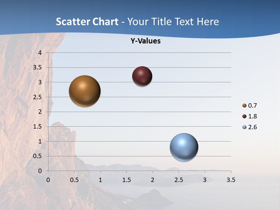 A Man Climbing Up A Cliff With The Ocean In The Background PowerPoint Template