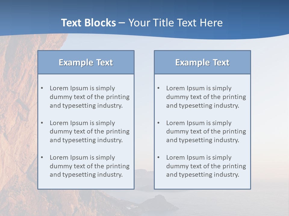 A Man Climbing Up A Cliff With The Ocean In The Background PowerPoint Template
