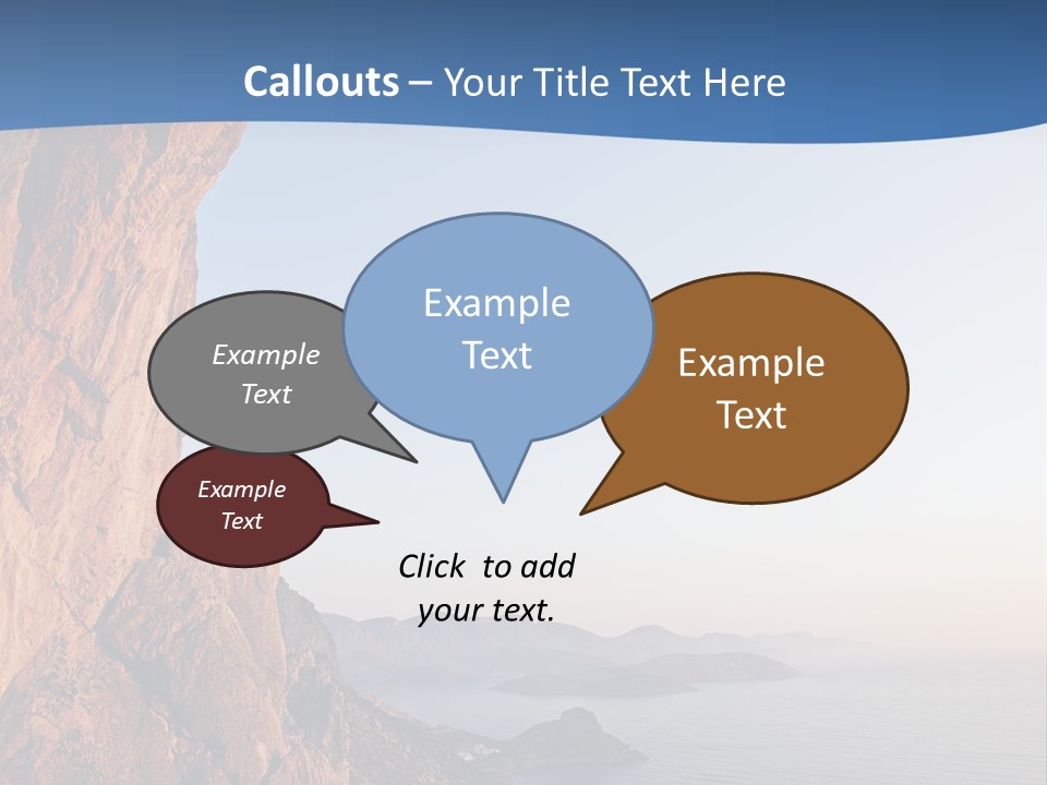A Man Climbing Up A Cliff With The Ocean In The Background PowerPoint Template