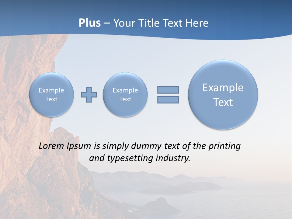 A Man Climbing Up A Cliff With The Ocean In The Background PowerPoint Template