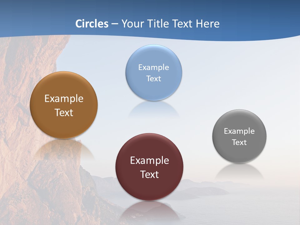 A Man Climbing Up A Cliff With The Ocean In The Background PowerPoint Template