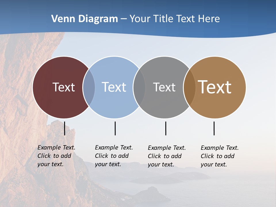 A Man Climbing Up A Cliff With The Ocean In The Background PowerPoint Template