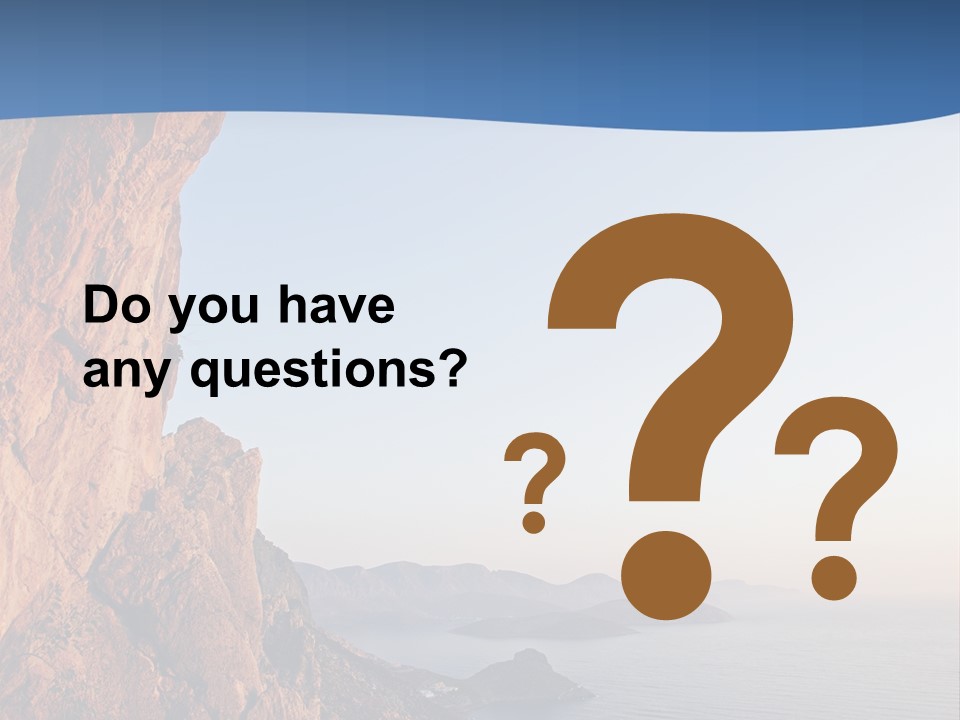 A Man Climbing Up A Cliff With The Ocean In The Background PowerPoint Template