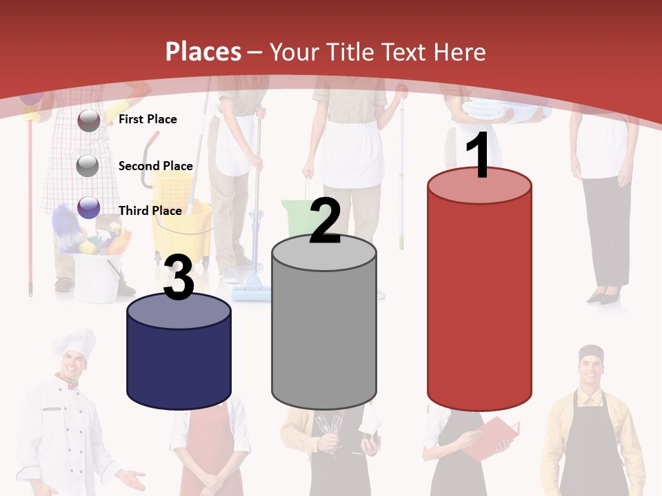 A Group Of People Standing In Front Of A Red Background PowerPoint Template
