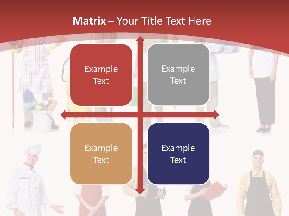 A Group Of People Standing In Front Of A Red Background PowerPoint Template