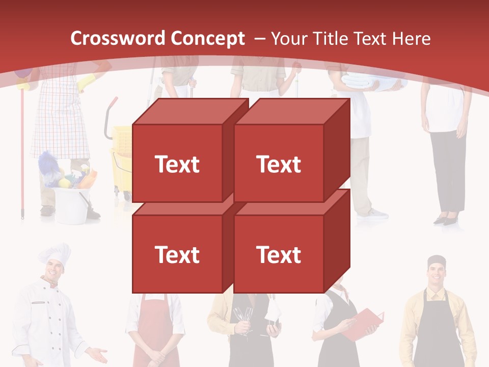 A Group Of People Standing In Front Of A Red Background PowerPoint Template