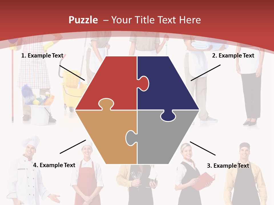 A Group Of People Standing In Front Of A Red Background PowerPoint Template
