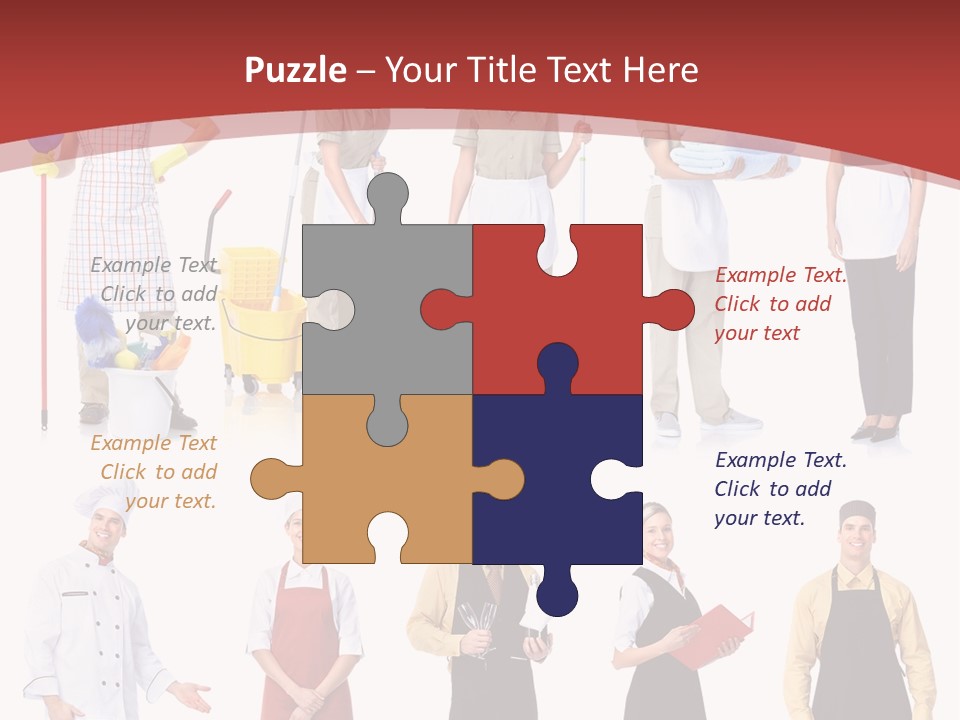 A Group Of People Standing In Front Of A Red Background PowerPoint Template