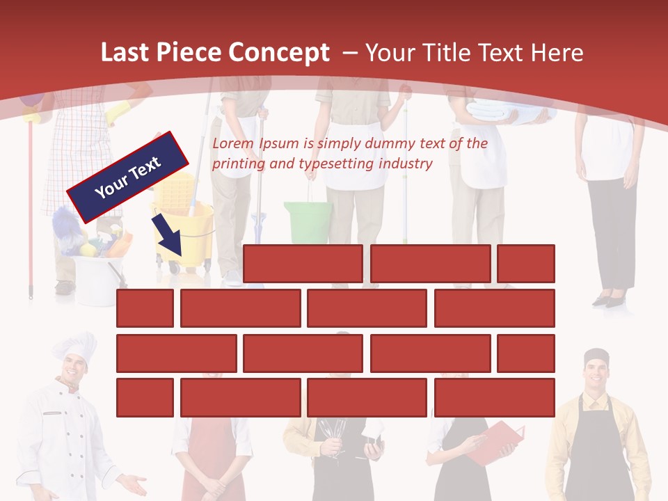 A Group Of People Standing In Front Of A Red Background PowerPoint Template