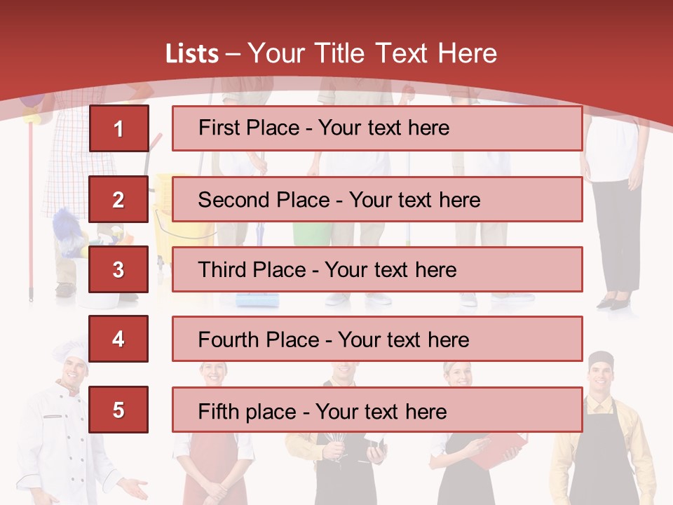 A Group Of People Standing In Front Of A Red Background PowerPoint Template