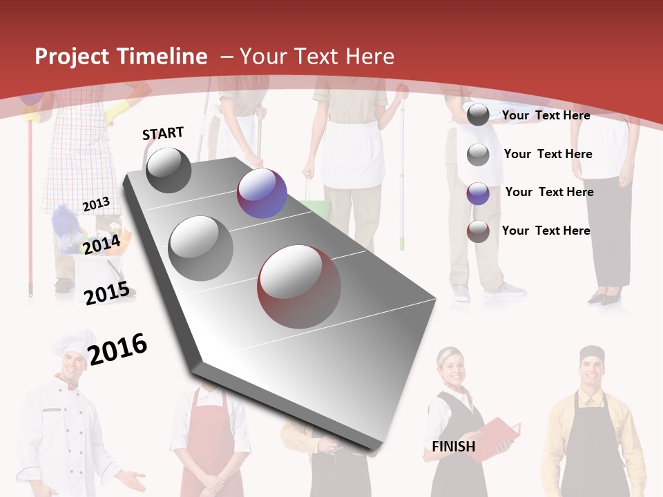 A Group Of People Standing In Front Of A Red Background PowerPoint Template