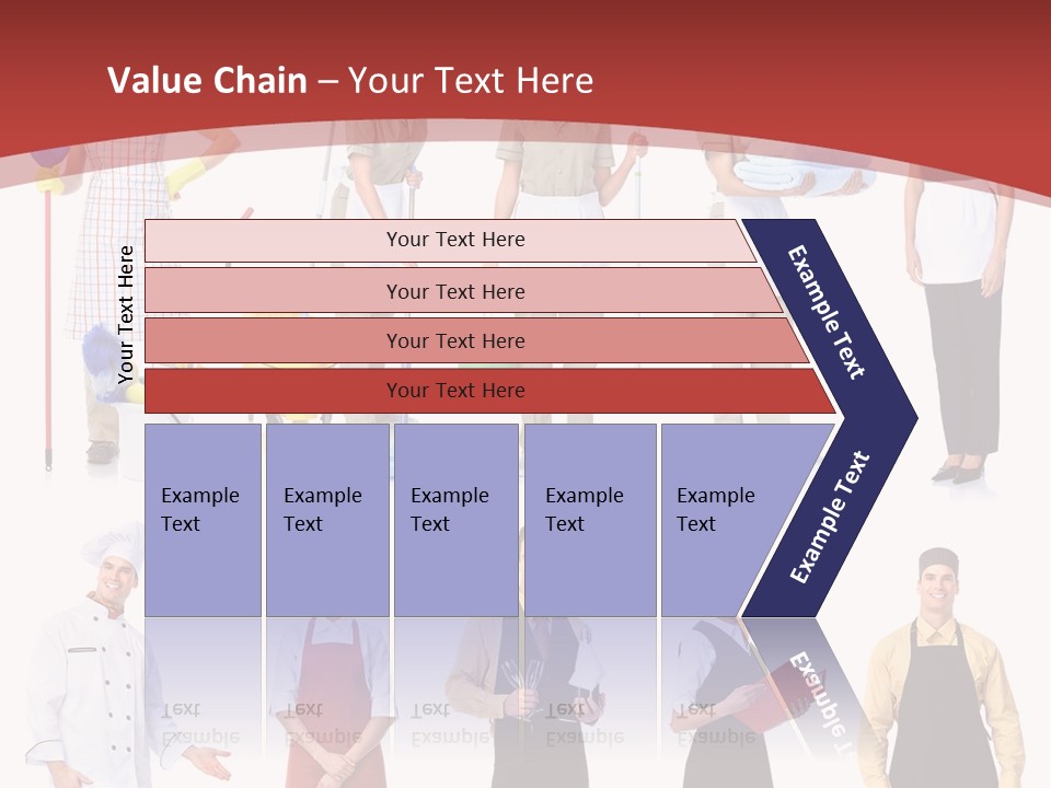 A Group Of People Standing In Front Of A Red Background PowerPoint Template