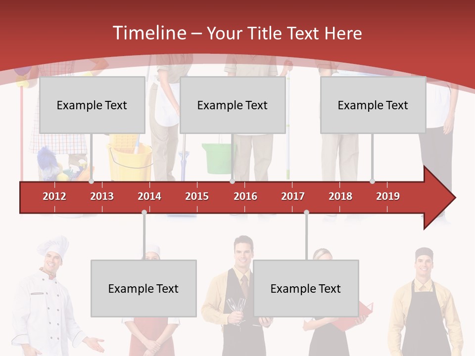 A Group Of People Standing In Front Of A Red Background PowerPoint Template