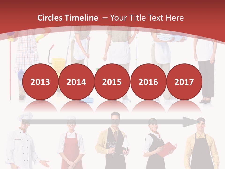 A Group Of People Standing In Front Of A Red Background PowerPoint Template