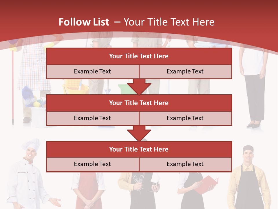 A Group Of People Standing In Front Of A Red Background PowerPoint Template