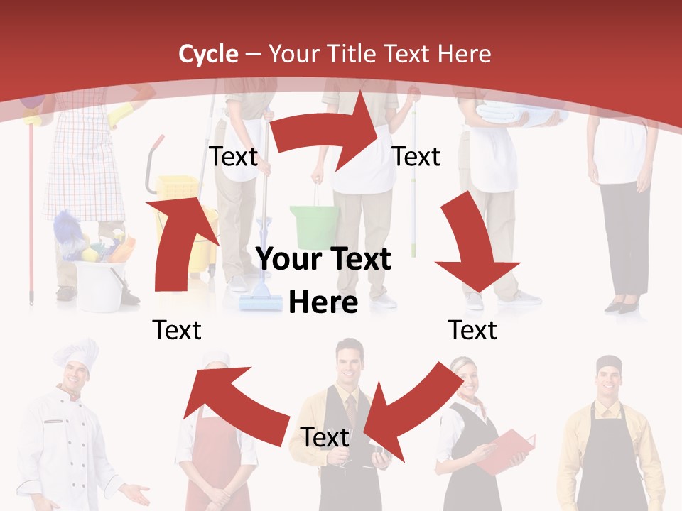 A Group Of People Standing In Front Of A Red Background PowerPoint Template