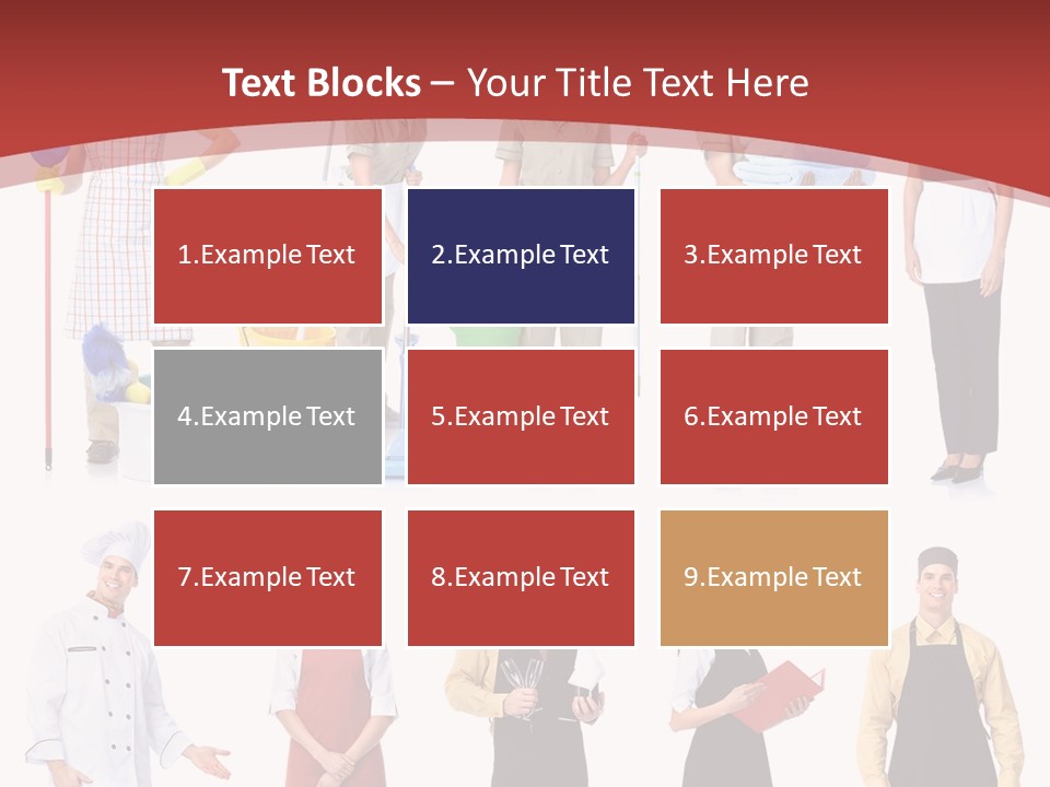 A Group Of People Standing In Front Of A Red Background PowerPoint Template