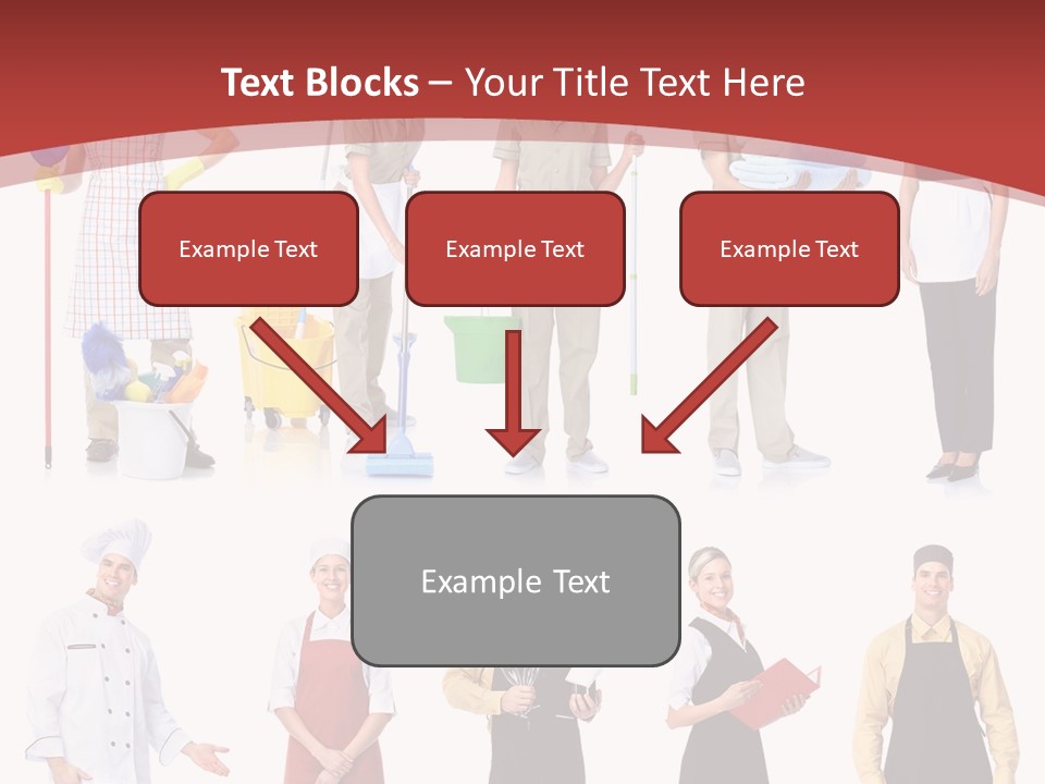 A Group Of People Standing In Front Of A Red Background PowerPoint Template