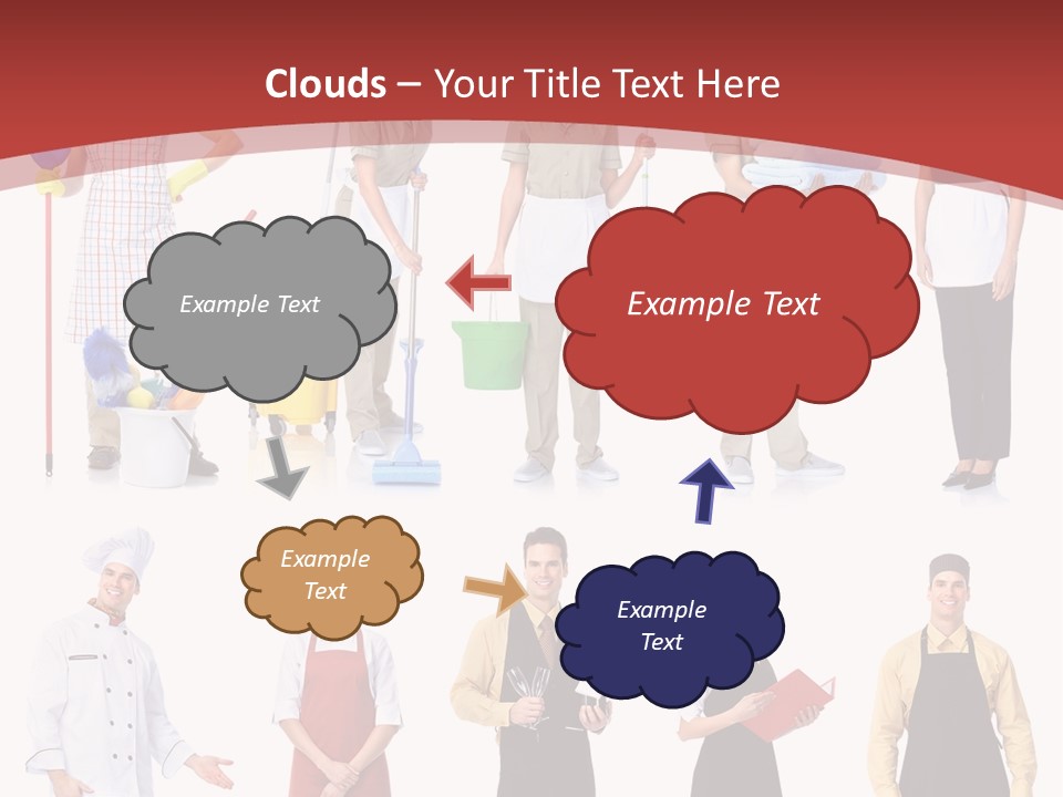 A Group Of People Standing In Front Of A Red Background PowerPoint Template
