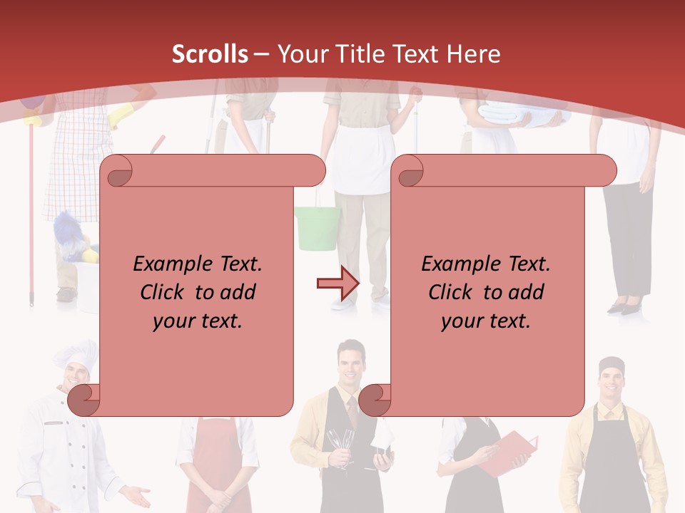 A Group Of People Standing In Front Of A Red Background PowerPoint Template
