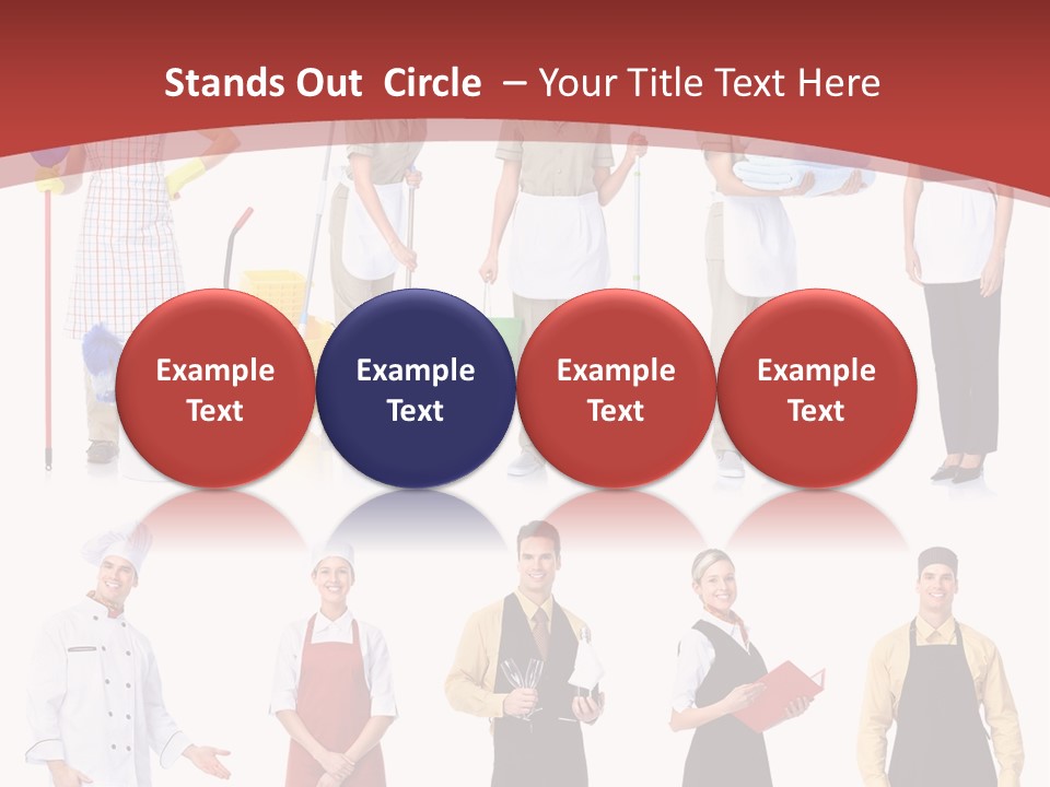 A Group Of People Standing In Front Of A Red Background PowerPoint Template