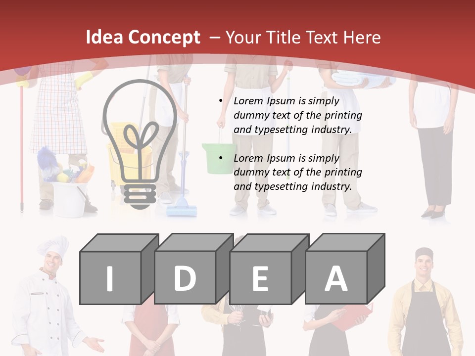 A Group Of People Standing In Front Of A Red Background PowerPoint Template