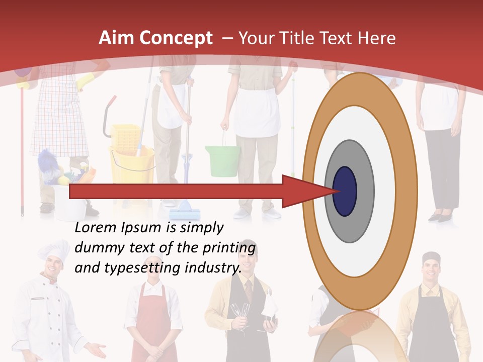 A Group Of People Standing In Front Of A Red Background PowerPoint Template