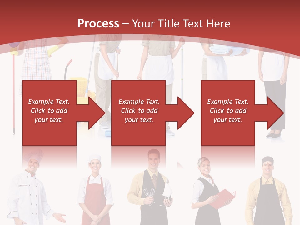 A Group Of People Standing In Front Of A Red Background PowerPoint Template