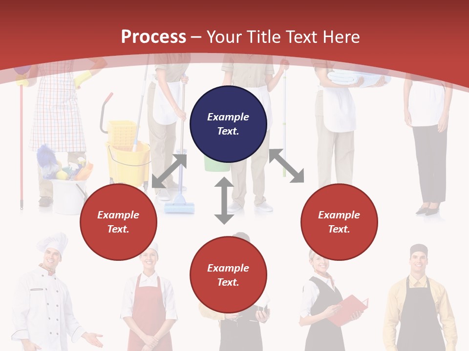 A Group Of People Standing In Front Of A Red Background PowerPoint Template