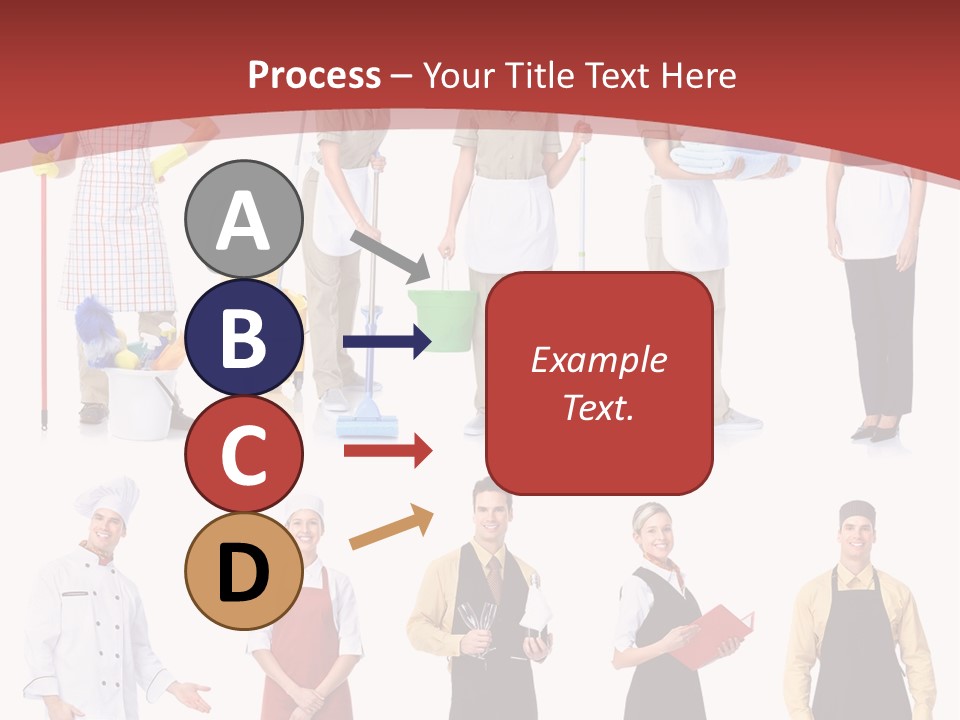 A Group Of People Standing In Front Of A Red Background PowerPoint Template