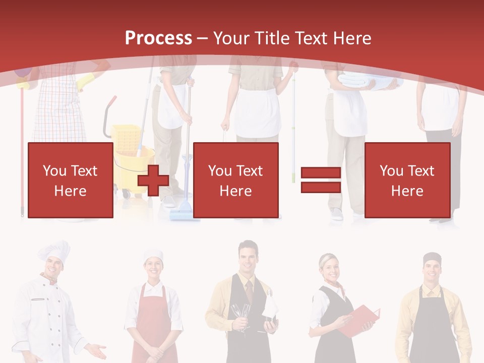 A Group Of People Standing In Front Of A Red Background PowerPoint Template