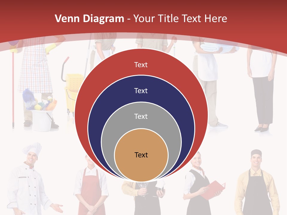 A Group Of People Standing In Front Of A Red Background PowerPoint Template