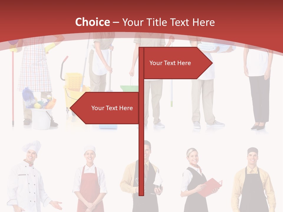 A Group Of People Standing In Front Of A Red Background PowerPoint Template
