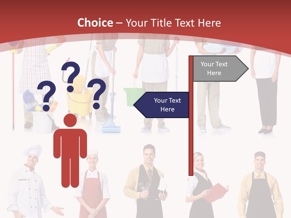 A Group Of People Standing In Front Of A Red Background PowerPoint Template