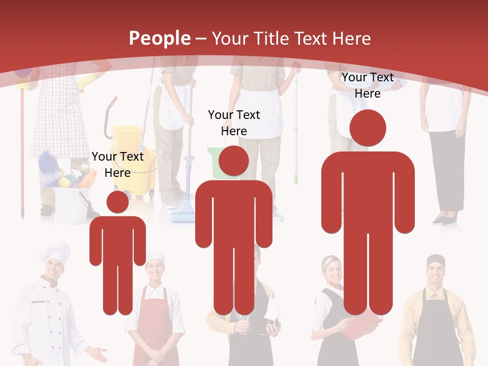 A Group Of People Standing In Front Of A Red Background PowerPoint Template