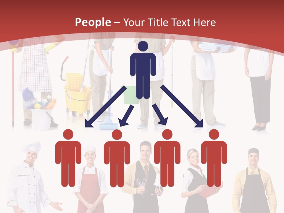 A Group Of People Standing In Front Of A Red Background PowerPoint Template