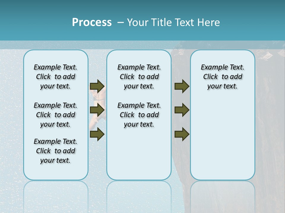 Two People Jumping Off A Cliff Into The Water PowerPoint Template