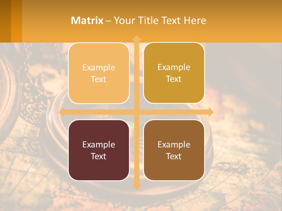 A Compass And A Compass On A Map PowerPoint Template